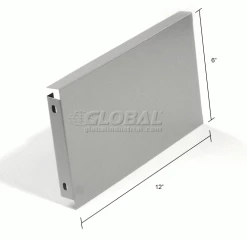 Tennsco Steel Locker Front Base FB-12-MGY - For Lockers With 6"H Legs Medium Grey -Deals Lockers Store 652080GY dim 1