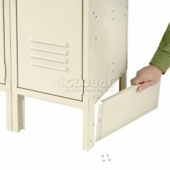 Global Industrial™ End Base For 15"D X 6"H Tan Locker Pair (Left And Right)