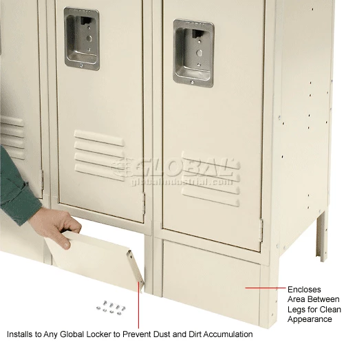 Global Industrial Front Base For 12"W X 6"H Tan Locker 9 Global Industrial Front Base For 12"W X 6"H Tan Locker - Image 7