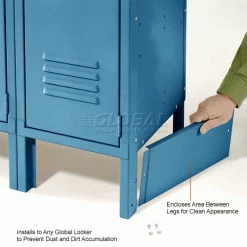 Global Industrial™ End Base For 12"D X 6"H Blue Locker Pair (Left And Right) -Deals Lockers Store 652082BL 3wco