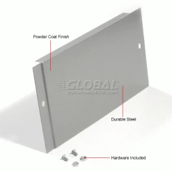 Global Industrial™ End Base For 18"Dx6"H Gray Locker, Pair (Left & Right) -Deals Lockers Store 652082GY 1wco 1