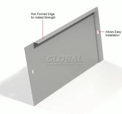 Global Industrial™ End Base For 12"D X 6"H Gray Locker Pair (Left And Right) -Deals Lockers Store 652082GY 2wco