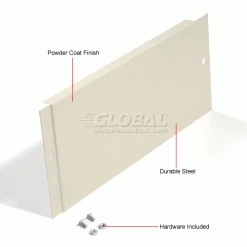 Global Industrial™ End Base For 18"D X 6"H Tan Locker Pair (Left And Right) -Deals Lockers Store 652082TN 1wco 1