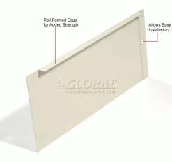 Global Industrial™ End Base For 12"Dx6"H Tan Locker, Pair (Left & Right) -Deals Lockers Store 652082TN 2wco 2