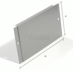 Global Industrial™ End Base For 15"Dx6"H Gray Locker, Pair (Left & Right) -Deals Lockers Store 652083GY dim