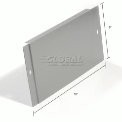 Global Industrial™ End Base For 18"Dx6"H Gray Locker, Pair (Left & Right) -Deals Lockers Store 652084GY dim