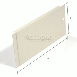 Global Industrial™ End Base For 18"D X 6"H Tan Locker Pair (Left And Right) -Deals Lockers Store 652084TN dim