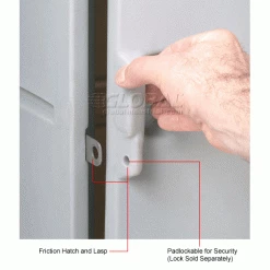 Remco Plastics 1-Tier 1 Door Box Plastic Locker, 15"W x 18"D x 73"H, Gray, Assembled -Deals Lockers Store 652085 2wco