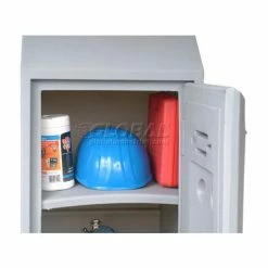 Remco Plastics 1-Tier 1 Door Box Plastic Locker, 15"W x 18"D x 73"H, Gray, Assembled -Deals Lockers Store 652085 36