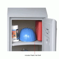 Remco Plastics 1-Tier 1 Door Box Plastic Locker, 15"W x 18"D x 73"H, Gray, Assembled -Deals Lockers Store 652085 3wco