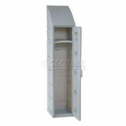 Remco Plastics 1-Tier 1 Door Box Plastic Locker, 15"W x 18"D x 73"H, Gray, Assembled -Deals Lockers Store 652085 41