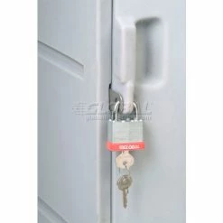 Remco Plastics 4-Tier 4 Door Box Plastic Locker, 15"W x 15"D x 29"H, Gray, Assembled -Deals Lockers Store 652085 48 1