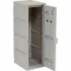 Remco Plastics 2-Tier 2 Door Box Plastic Locker, 12"W x 15"D x 36"H, Gray, Assembled -Deals Lockers Store 652086