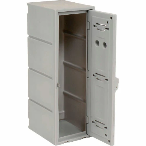 Remco Plastics 2-Tier 2 Door Box Plastic Locker, 12"W x 15"D x 36"H, Gray, Assembled 3 Remco Plastics 2-Tier 2 Door Box Plastic Locker, 12"W x 15"D x 36"H, Gray, Assembled