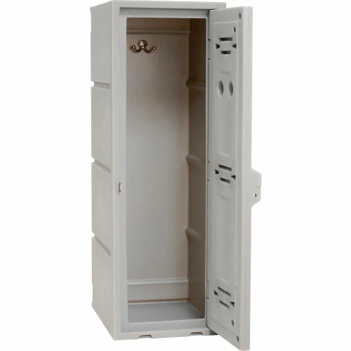 Remco Plastics 2-Tier 2 Door Box Plastic Locker, 12"W x 15"D x 36"H, Gray, Assembled 5 Remco Plastics 2-Tier 2 Door Box Plastic Locker, 12"W x 15"D x 36"H, Gray, Assembled - Image 3