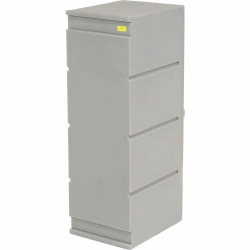 Remco Plastics 2-Tier 2 Door Box Plastic Locker, 12"W x 15"D x 36"H, Gray, Assembled 9 Remco Plastics 2-Tier 2 Door Box Plastic Locker, 12"W x 15"D x 36"H, Gray, Assembled - Image 7