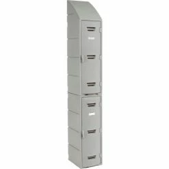 Remco Plastics 2-Tier 2 Door Box Plastic Locker, 12"W x 15"D x 36"H, Gray, Assembled 28 Remco Plastics 2-Tier 2 Door Box Plastic Locker, 12"W x 15"D x 36"H, Gray, Assembled -Deals Lockers Store 652086 09