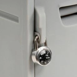 Remco Plastics 2-Tier 2 Door Box Plastic Locker, 12"W x 15"D x 47"H, Gray, Assembled -Deals Lockers Store 652087 06