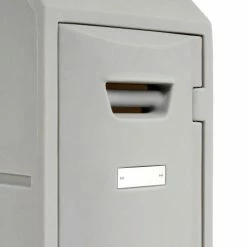 Remco Plastics 2-Tier 2 Door Box Plastic Locker, 12"W x 15"D x 47"H, Gray, Assembled -Deals Lockers Store 652087 07