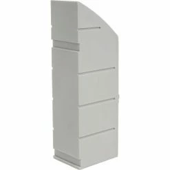 Remco Plastics 2-Tier 2 Door Box Plastic Locker, 12"W x 15"D x 47"H, Gray, Assembled -Deals Lockers Store 652087 08