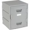 Remco Plastics 4-Tier 4 Door Box Plastic Locker, 15"W x 15"D x 18"H, Gray, Assembled -Deals Lockers Store 652088