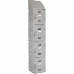 Remco Plastics 4-Tier 4 Door Box Plastic Locker, 15"W x 15"D x 18"H, Gray, Assembled -Deals Lockers Store 652088 10