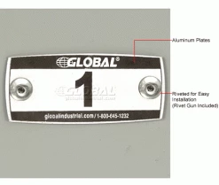 Global Industrial™ Locker Number Plate Kit - Pkg Of 100 Numbered 1-100 - Rivet Gun -Deals Lockers Store 652095 1wco