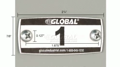 Global Industrial™ Locker Number Plate Kit - Pkg Of 100 Numbered 1-100 - Rivet Gun -Deals Lockers Store 652095 dim 1