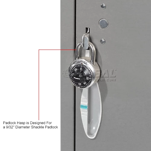 Global Industrial Capital® 2-Tier 2 Door Locker, 12"Wx15"Dx36"H, Gray, Assembled 20 Global Industrial Capital® 2-Tier 2 Door Locker, 12"Wx15"Dx36"H, Gray, Assembled - Image 18