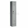 Global Industrial™ Paramount® 1-Tier 1 Door Locker, 12"Wx15"Dx60"H, Gray, Assembled -Deals Lockers Store 652160GY 00