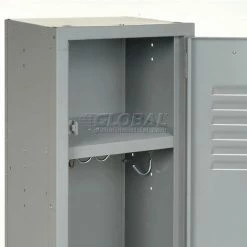 Global Industrial™ Infinity® 1-Tier 3 Door Locker, 15"Wx18"Dx72"H, Gray, Assembled -Deals Lockers Store 652160GY 17 3