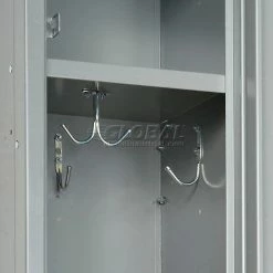 Global Industrial™ Paramount® 1-Tier 1 Door Locker, 15"Wx18"Dx72"H, Gray, Unassembled -Deals Lockers Store 652160GY 19 3