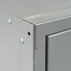 Global Industrial™ Paramount® 1-Tier 1 Door Locker, 12"Wx15"Dx60"H, Gray, Assembled -Deals Lockers Store 652160GY 24 4