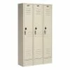 Global Industrial™ Paramount® 1-Tier 3 Door Locker, 12"Wx15"Dx60"H, Tan, Unassembled -Deals Lockers Store 652160TN 04 1