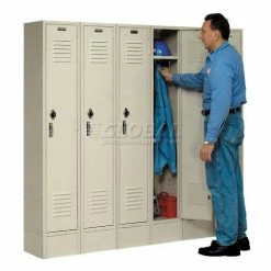 Global Industrial™ Paramount® 1-Tier 1 Door Locker, 12"Wx18"Dx60"H, Tan, Assembled -Deals Lockers Store 652160TN 11