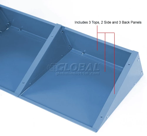 Global Industrial Locker Slope Top Kit 15x18 Blue 9 Global Industrial Locker Slope Top Kit 15x18 Blue - Image 7