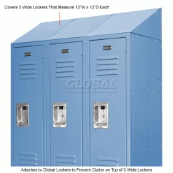 Global Industrial™ Locker Slope Top Kit 12x12 Blue -Deals Lockers Store 652705BL 3wco