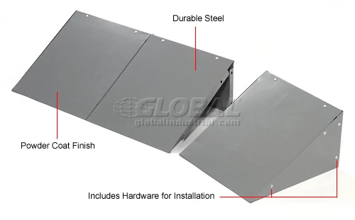 Global Industrial Locker Slope Top Kit, 12"x15", Gray 8 Global Industrial Locker Slope Top Kit, 12"x15", Gray - Image 6