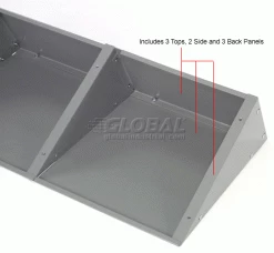 Global Industrial™ Locker Slope Top Kit 15x18 Gray -Deals Lockers Store 652705GY 2wco 3