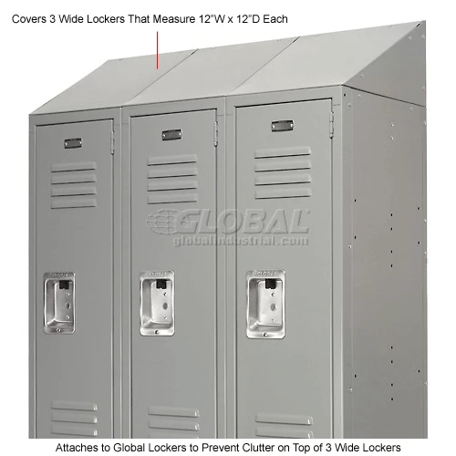 Global Industrial Locker Slope Top Kit, 12"x12", Gray 10 Global Industrial Locker Slope Top Kit, 12"x12", Gray - Image 8