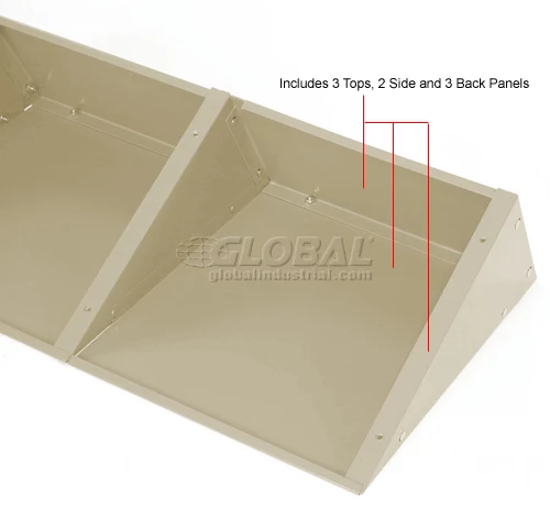 Global Industrial Locker Slope Top Kit 12x15 Tan 9 Global Industrial Locker Slope Top Kit 12x15 Tan - Image 7