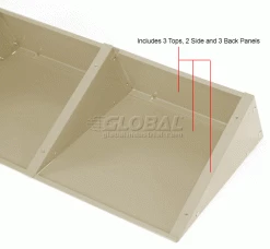 Global Industrial™ Locker Slope Top Kit 15x18 Tan -Deals Lockers Store 652705TN 2wco 3