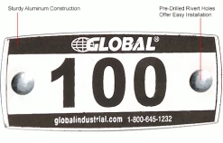 Global Industrial™ Locker Number Plate Kit, Numbered 101-299, 199/Pack -Deals Lockers Store 652717IN 1wco