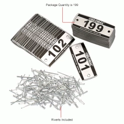 Global Industrial™ Locker Number Plate Kit, Numbered 101-299, 199/Pack -Deals Lockers Store 652717IN 3wco