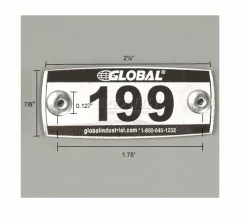 Global Industrial™ Locker Number Plate Kit, Numbered 101-299, 199/Pack -Deals Lockers Store 652717 dim