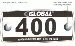 Global Industrial™ Locker Number Plate Kit - Pkg Of 200 Numbered 300-499 -Deals Lockers Store 652718IN 1wco