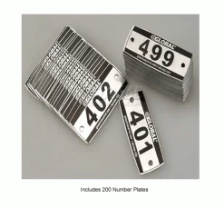 Global Industrial™ Locker Number Plate Kit - Pkg Of 200 Numbered 300-499 -Deals Lockers Store 652718 3wco