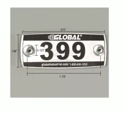 Global Industrial™ Locker Number Plate Kit - Pkg Of 200 Numbered 300-499 -Deals Lockers Store 652718 dim