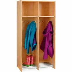 Jonti-Craft® 2-Section Wood Hanging Locker - 24.5"W x 15"D x 48"H
