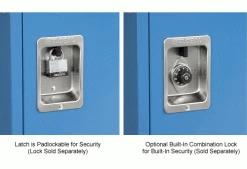 Global Industrial™ Infinity® 2-Tier 2 Door Locker, 12"Wx12"Dx36"H, Blue, Unassembled -Deals Lockers Store 968250BL 5wco